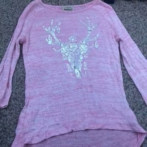 Pink and gold Reindeer shirt